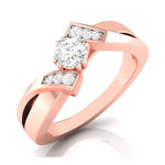 Load image into Gallery viewer, 30-Pointer Solitaire Diamond Designer Rose Gold Solitaire Ring JL AU G 104R
