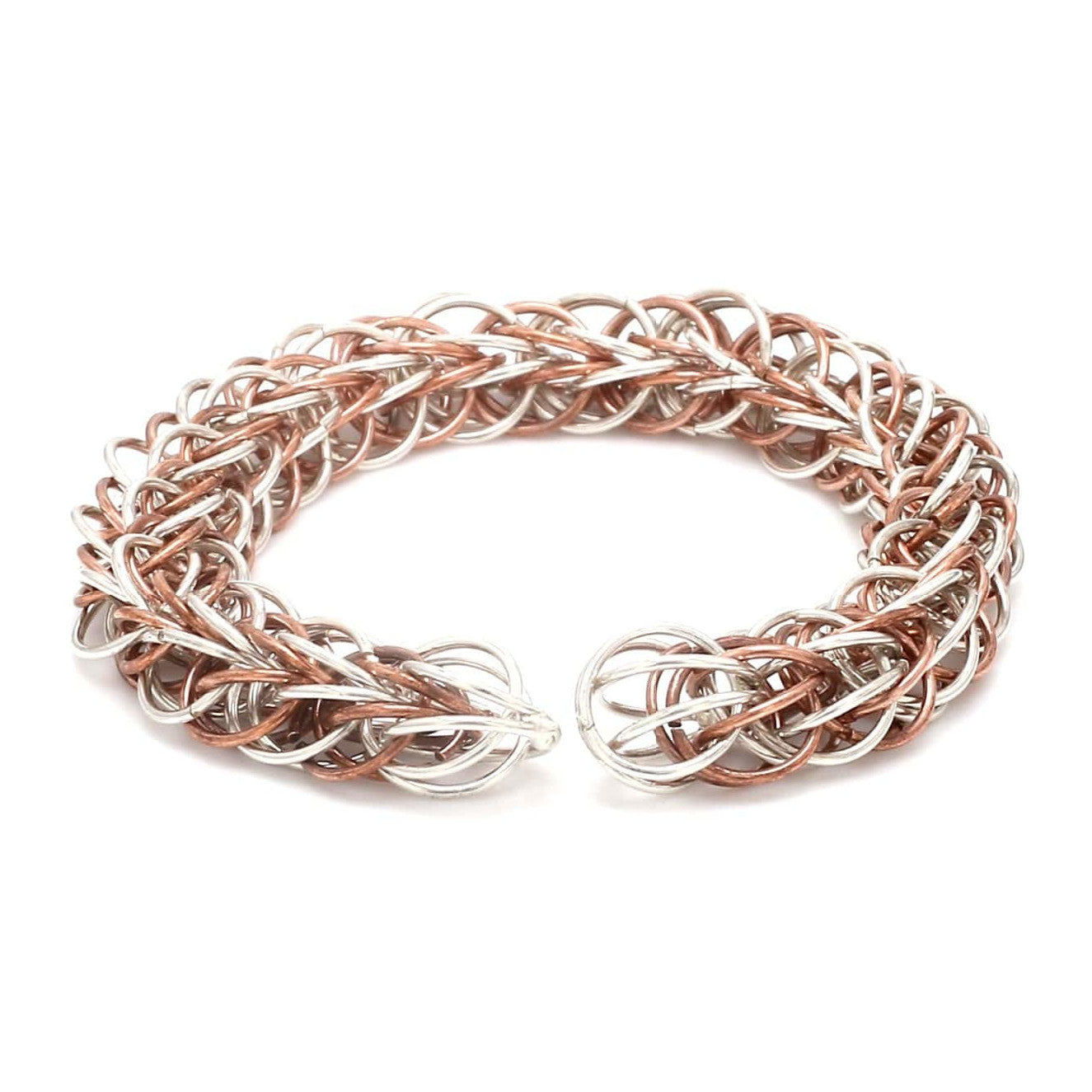 3D Platinum & Rose Gold Bracelet for Men JL PTB 703-A