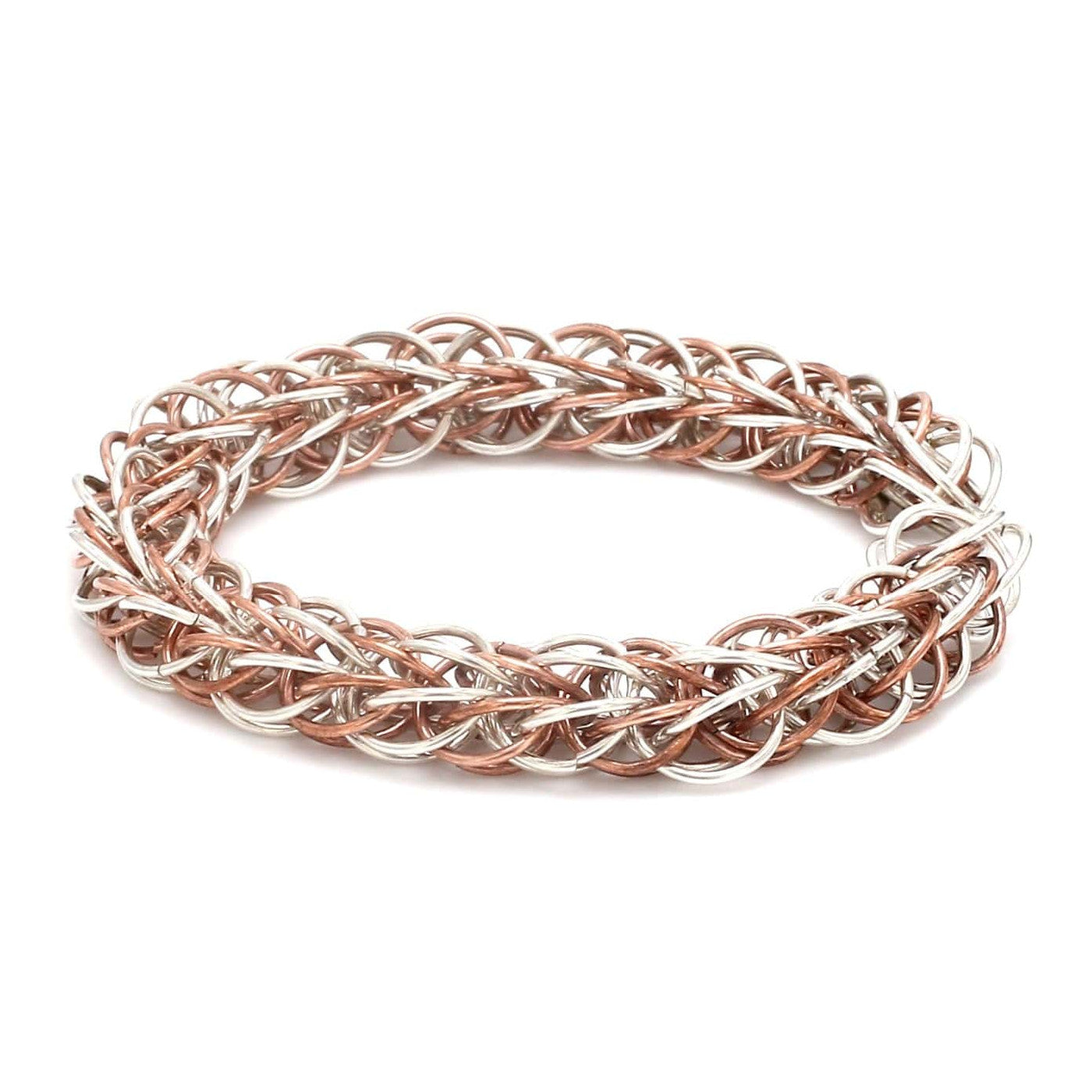 3D Platinum & Rose Gold Bracelet for Men JL PTB 703-A