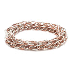 Load image into Gallery viewer, 3D Platinum &amp; Rose Gold Bracelet for Men JL PTB 703-A
