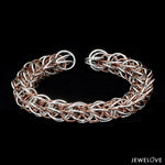 Load image into Gallery viewer, 3D Platinum &amp; Rose Gold Bracelet for Men JL PTB 703-A
