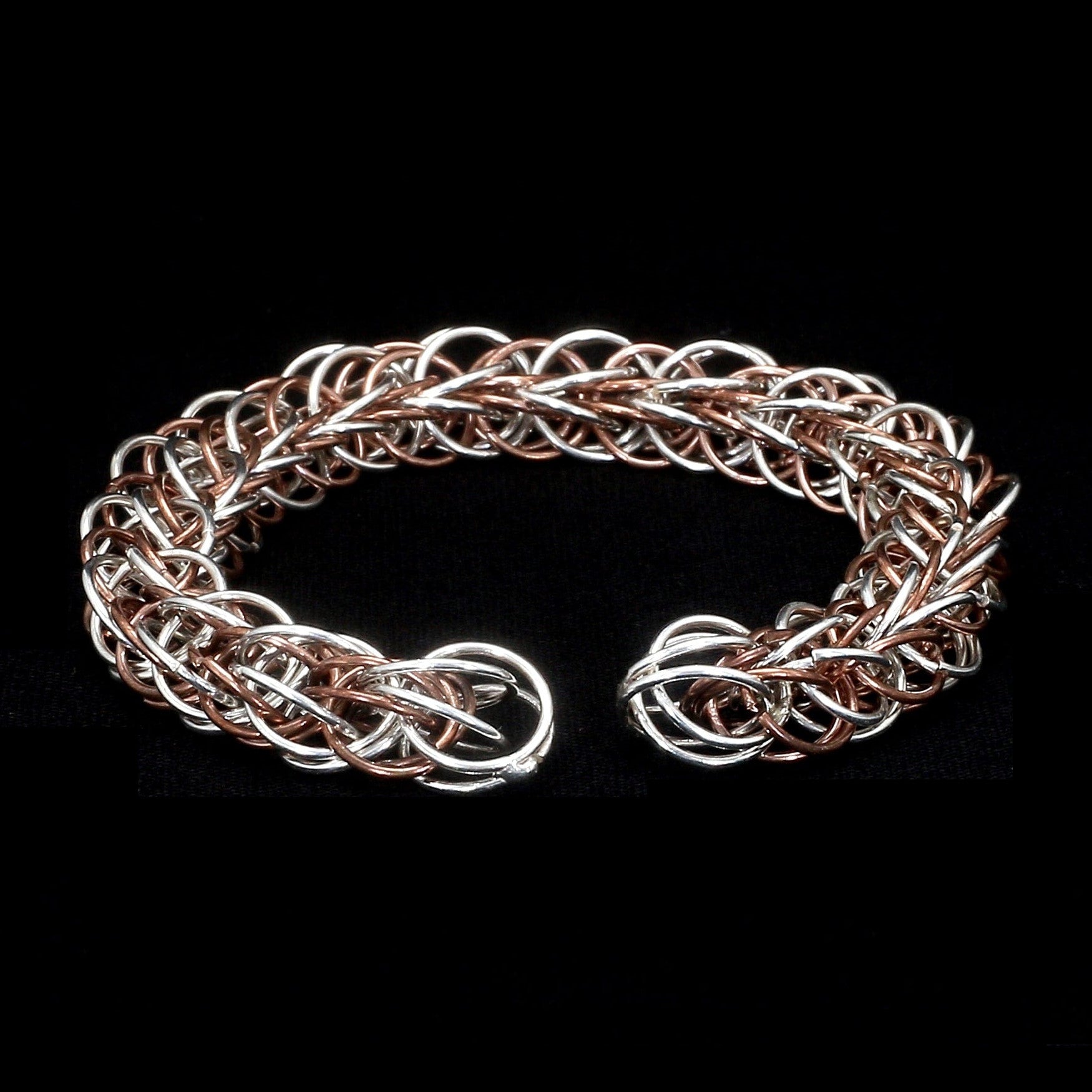 3D Platinum & Rose Gold Bracelet for Men JL PTB 703-A