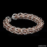 Load image into Gallery viewer, 3D Platinum &amp; Rose Gold Bracelet for Men JL PTB 703-A
