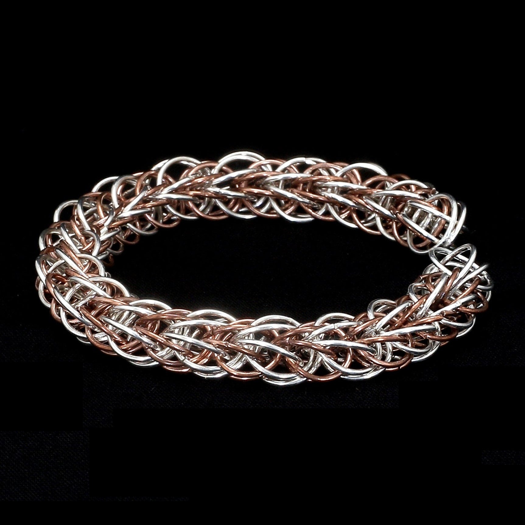 3D Platinum & Rose Gold Bracelet for Men JL PTB 703-A