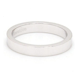 3mm Flat Platinum Wedding Band SJ PTO 223-Flat