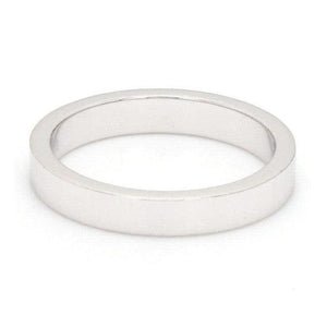 3mm Flat Platinum Wedding Band SJ PTO 223-Flat