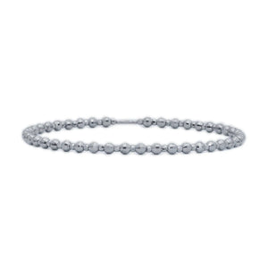 Platinum Bangle with Diamond Cut Balls JL PTB 618