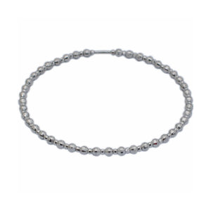 Platinum Bangle with Diamond Cut Balls JL PTB 618