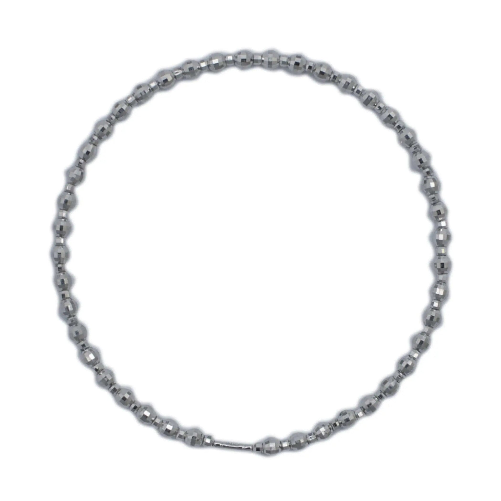 Platinum Bangle with Diamond Cut Balls JL PTB 618