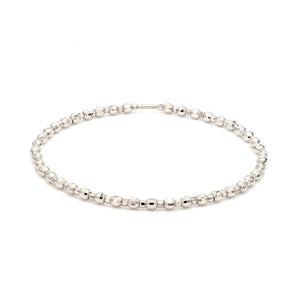 Platinum Bangle with Diamond Cut Balls JL PTB 618