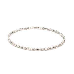 Platinum Bangle with Diamond Cut Balls JL PTB 618