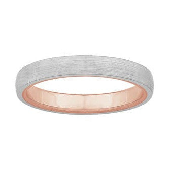 3mm Platinum Band with Rose Gold Band Inside JL PT 439-A