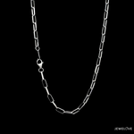 Load image into Gallery viewer, 3mm Japanese Milano Platinum Rectangular Links Chain for Men JL PT CH 1212
