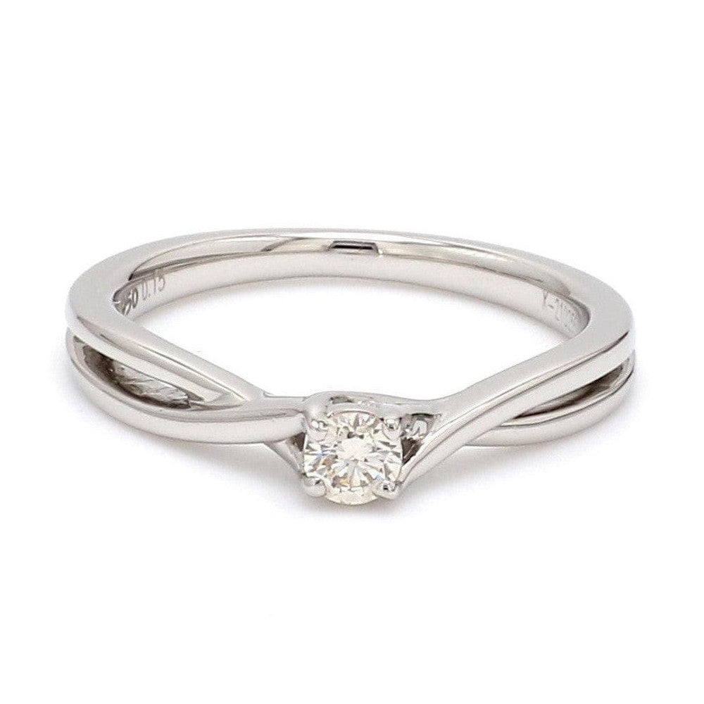 Pointer Classic 4 Prong Solitaire Ring made in Platinum JL PT 676