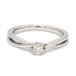 Load image into Gallery viewer, Pointer Classic 4 Prong Solitaire Ring made in Platinum JL PT 676
