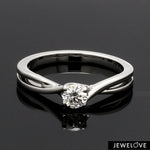 Load image into Gallery viewer, Pointer Classic 4 Prong Solitaire Ring made in Platinum JL PT 676
