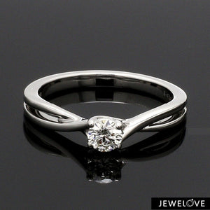 Pointer Classic 4 Prong Solitaire Ring made in Platinum JL PT 676