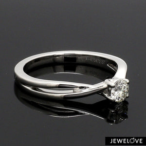 Pointer Classic 4 Prong Solitaire Ring made in Platinum JL PT 676