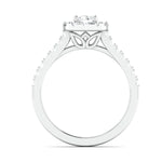 Load image into Gallery viewer, 40-Pointer Platinum Solitaire Engagement Ring with Diamond Halo &amp; Shank JL PT 671
