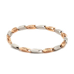 Load image into Gallery viewer, 5.75mm Platinum &amp; Rose Gold Bracelet for Men JL PTB 1217
