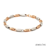 Load image into Gallery viewer, 5.75mm Platinum &amp; Rose Gold Bracelet for Men JL PTB 1217
