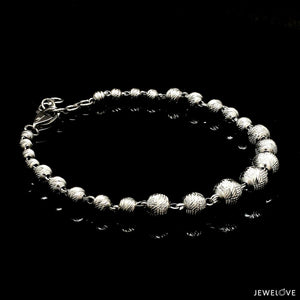 5.9mm Platinum Bracelet with Shine Diamond Cut Balls JL PTB 1205