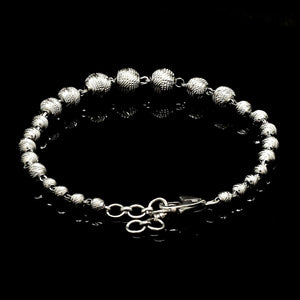 5.9mm Platinum Bracelet with Shine Diamond Cut Balls JL PTB 1205