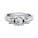 Load image into Gallery viewer, 50 Pointer - 3 Diamond Mystery Platinum Solitaire Ring JL PT 561
