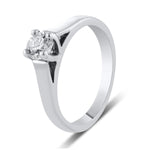 Load image into Gallery viewer, 50 Pointer Classic 4 Prong Cathedral Setting Platinum Solitaire Ring JL PT 558
