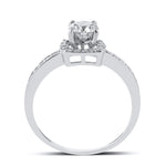 Load image into Gallery viewer, 50 Pointer Designer Raised Solitaire Platinum Ring for Women JL PT 560
