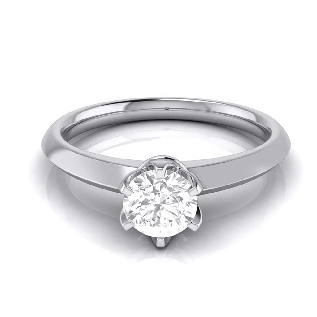 30-Pointer Flowery Platinum Solitaire Engagement Ring JL PT G 106   Jewelove.US