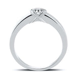 Load image into Gallery viewer, 50-Pointer Men&#39;s Platinum Ring with Embedded Solitaire JL PT 559
