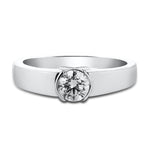 Load image into Gallery viewer, 50-Pointer Men&#39;s Platinum Ring with Embedded Solitaire JL PT 559
