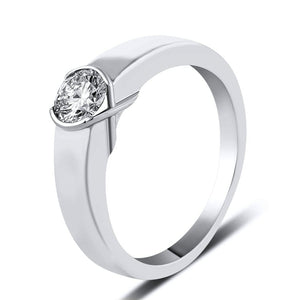 2-Carat Lab Grown Solitaire Platinum Men's Ring with JL PT LG G 559-D