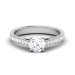 Load image into Gallery viewer, 50 Pointer Platinum Diamond Solitaire Ring with Diamond Shank For Women JL PT 485
