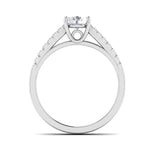 Load image into Gallery viewer, 50 Pointer Platinum Diamond Solitaire Ring with Diamond Shank For Women JL PT 485
