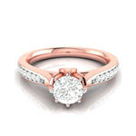 Load image into Gallery viewer, 1.50-Carat Lab Grown Solitaire Diamond Shank 18K Rose Gold Ring JL AU LG G-109R-D   Jewelove.US
