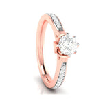 Load image into Gallery viewer, 1.50-Carat Lab Grown Solitaire Diamond Shank 18K Rose Gold Ring JL AU LG G-109R-D   Jewelove.US
