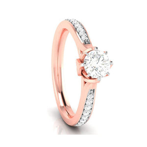 1.50-Carat Lab Grown Solitaire Diamond Shank 18K Rose Gold Ring JL AU LG G-109R-D   Jewelove.US