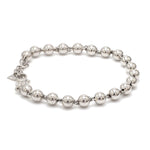 Load image into Gallery viewer, 5mm Diamond Cut Balls Platinum Bracelet for Women JL PTB 1185
