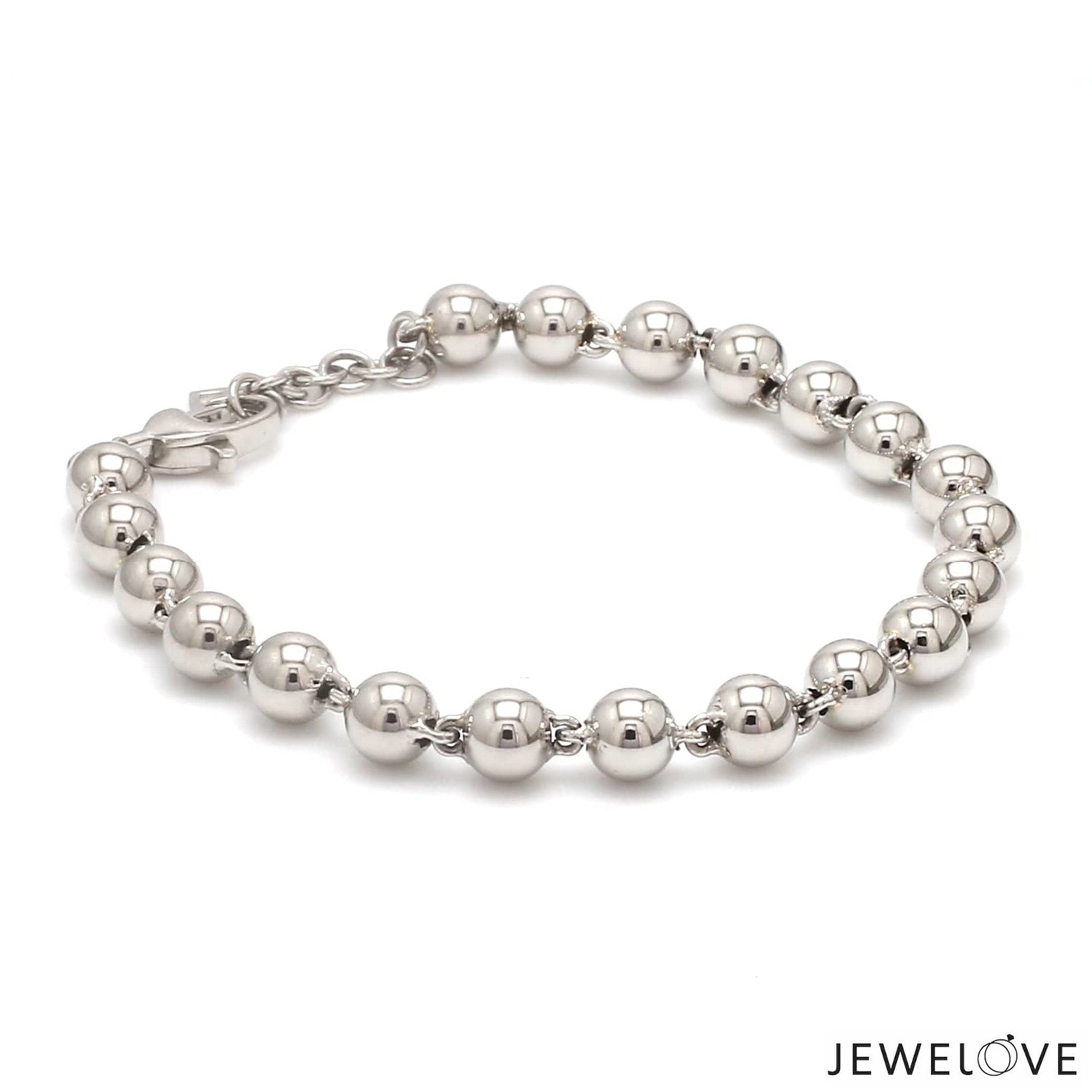 5mm Diamond Cut Balls Platinum Bracelet for Women JL PTB 1185