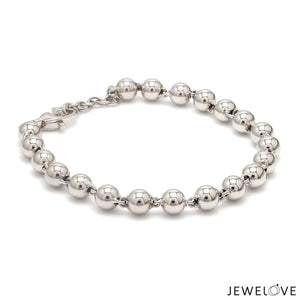 5mm Diamond Cut Balls Platinum Bracelet for Women JL PTB 1185