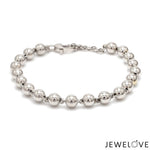 Load image into Gallery viewer, 5mm Diamond Cut Balls Platinum Bracelet for Women JL PTB 1185
