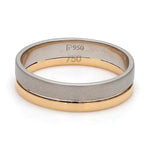 Load image into Gallery viewer, 6mm Platinum Ring with 2mm Gold Line for Men JL PT 518
