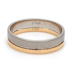 Load image into Gallery viewer, 6mm Platinum Ring with 2mm Gold Line for Men JL PT 518
