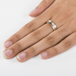 Load image into Gallery viewer, 6mm Platinum Ring with 2mm Gold Line for Men JL PT 518
