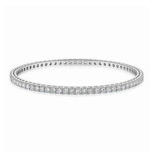 7 Pointer Single Line Diamond Bangle in Platinum JL PTB 616