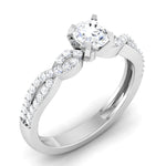 Load image into Gallery viewer, 2-Carat Lab Grown Solitaire Double Shank Diamond Engagement Platinum Ring JL PT LG G 6994-D
