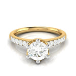 Load image into Gallery viewer, 1.50-Carat Lab Grown Solitaire Diamond Shank Yellow Gold Ring JL AU LG G 105Y-D
