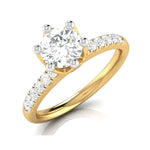 Load image into Gallery viewer, 1-Carat Lab Grown Solitaire Diamond Shank Yellow Gold Ring JL AU LG G 105Y-C
